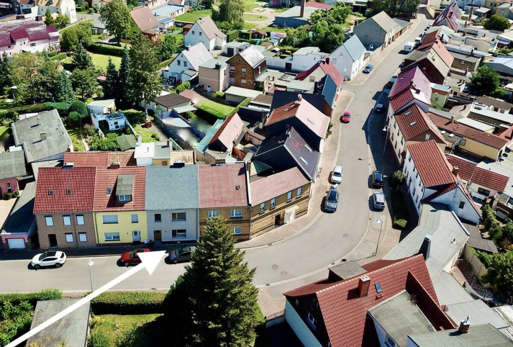 Luftbild in die Schloßstraße