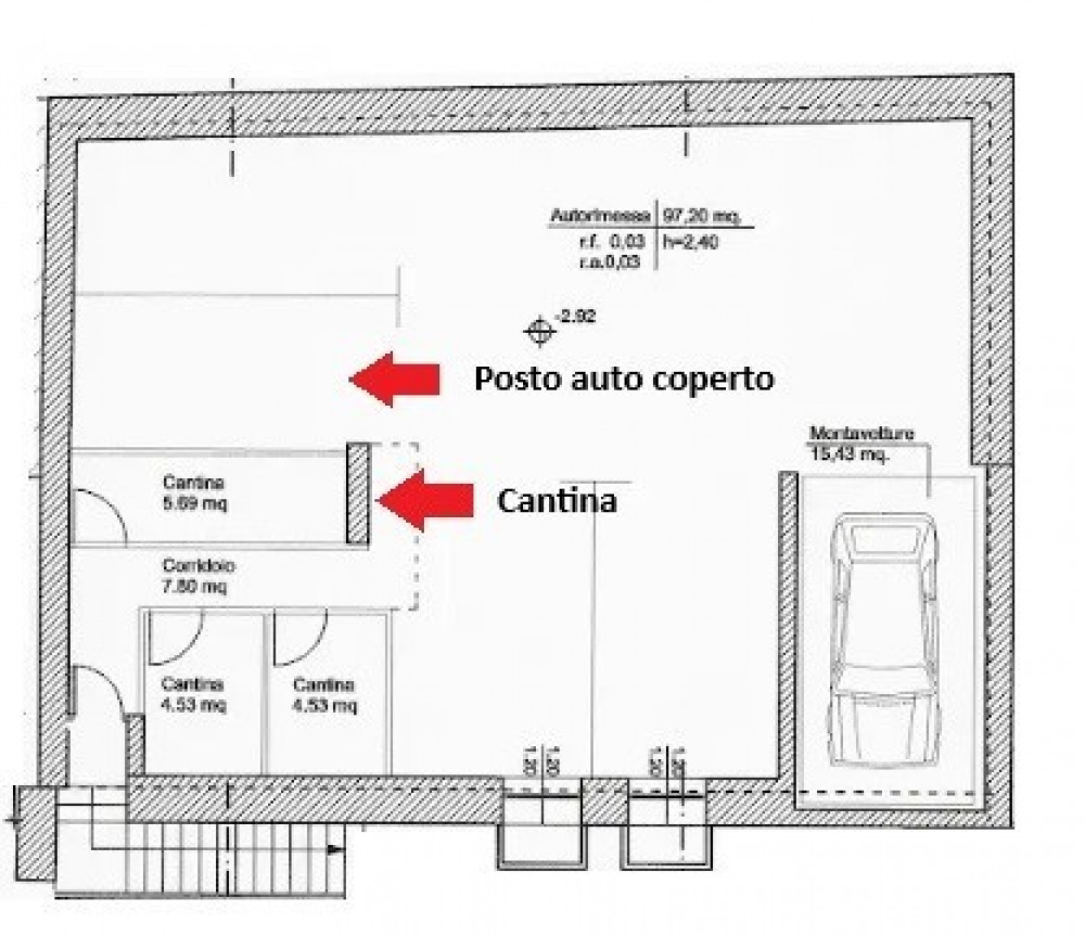 Posto auto e cantina