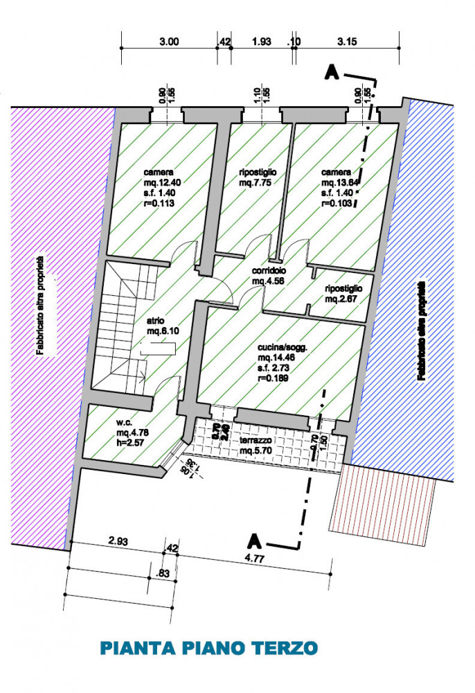 terzo piano planimetria