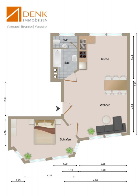 Wohnung im 2.OG. links