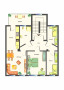 Vorderhaus Variante 3 Einrichtungsvorschlag 4 Zimmer