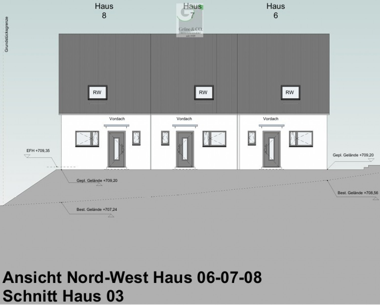 Ansicht Nord-West, Haus 6-8