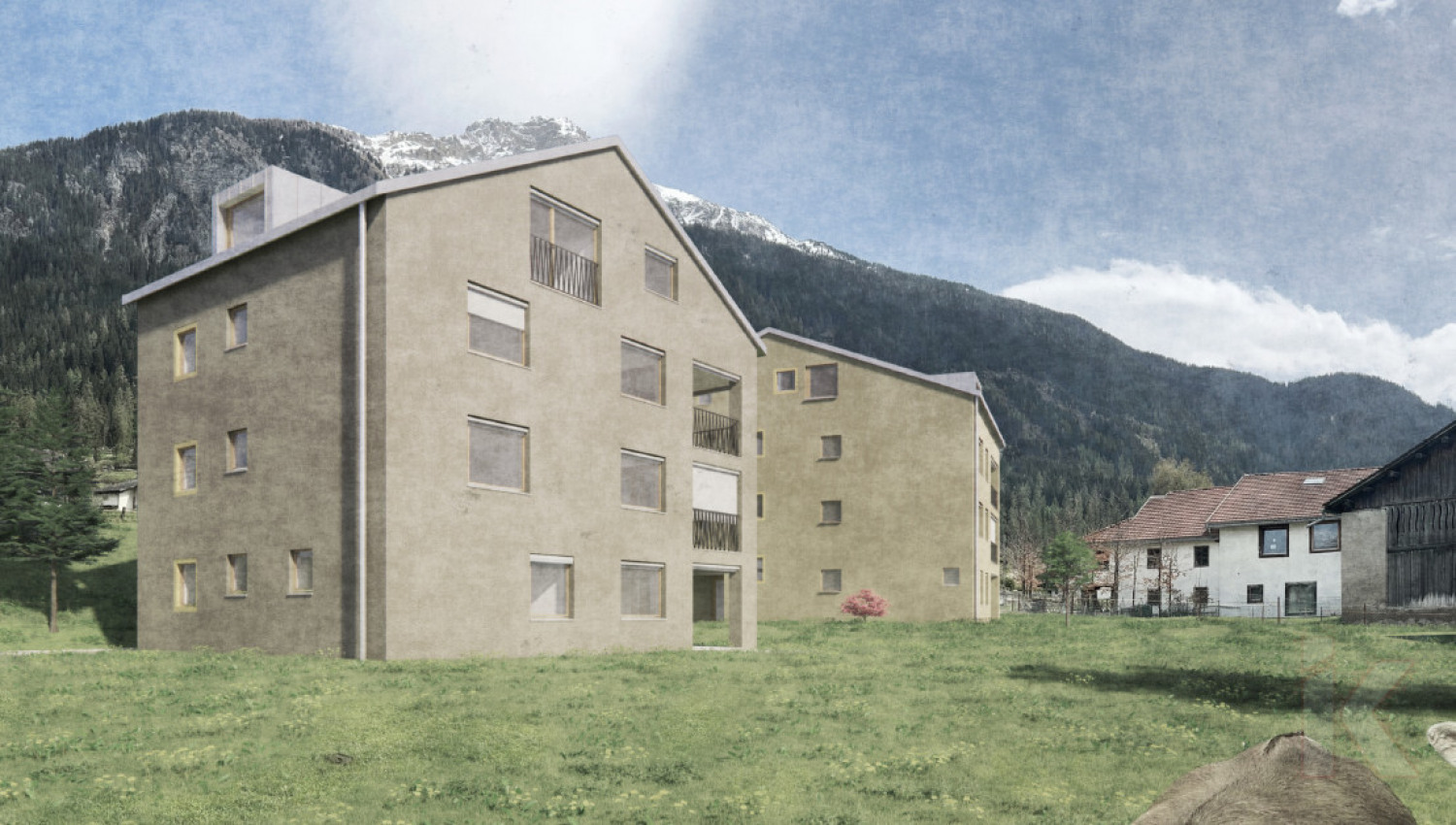 Nordwestansicht Häuser A+B