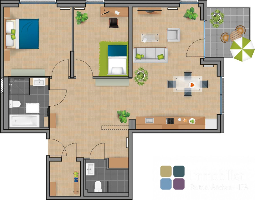 Grundriss WE 15 Haus 2.2 Alsdorf am Weiher
