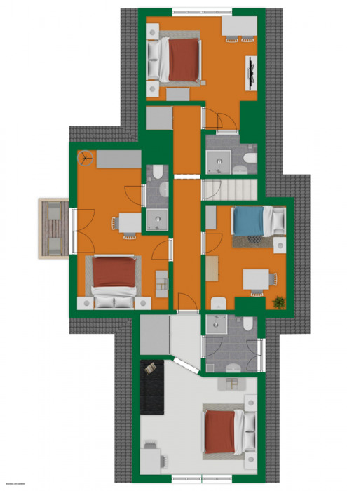 Hotelanlage - Dachgeschoss