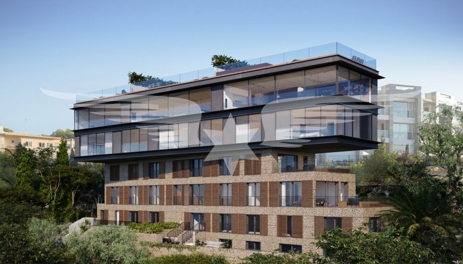 Visualised exterior view