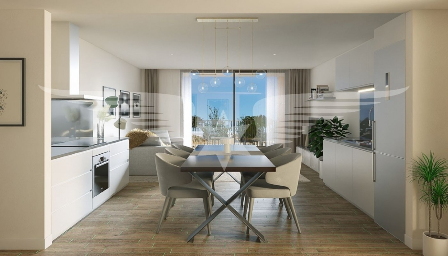 Visualised dining area