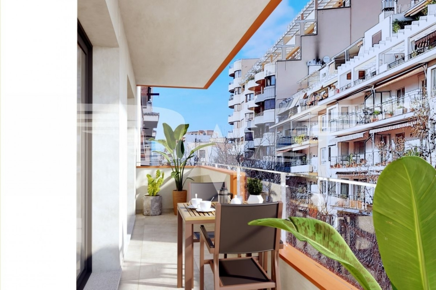 Terrassenbeispiel Etagenwohnung