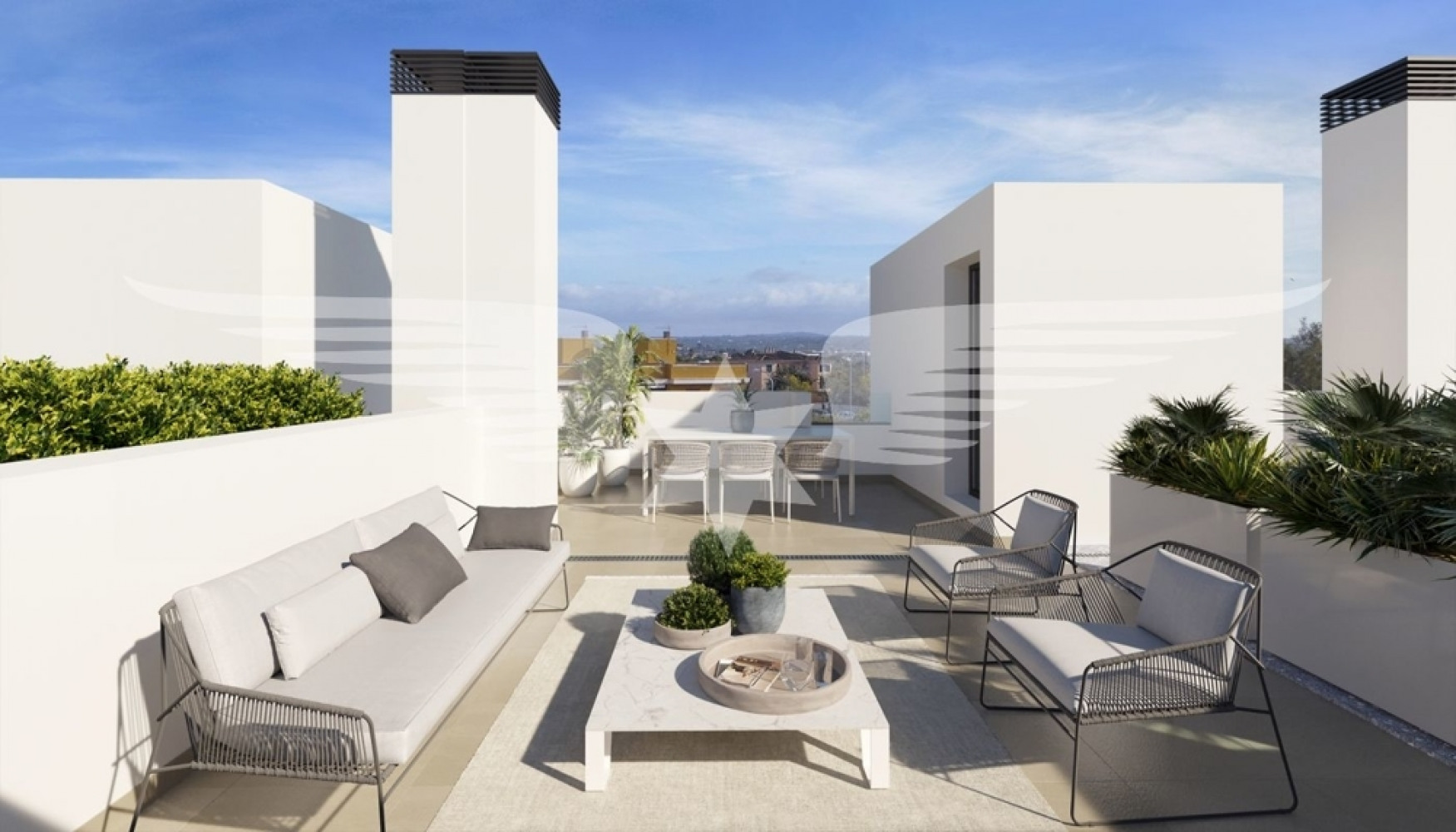 Visualized roof-terrace