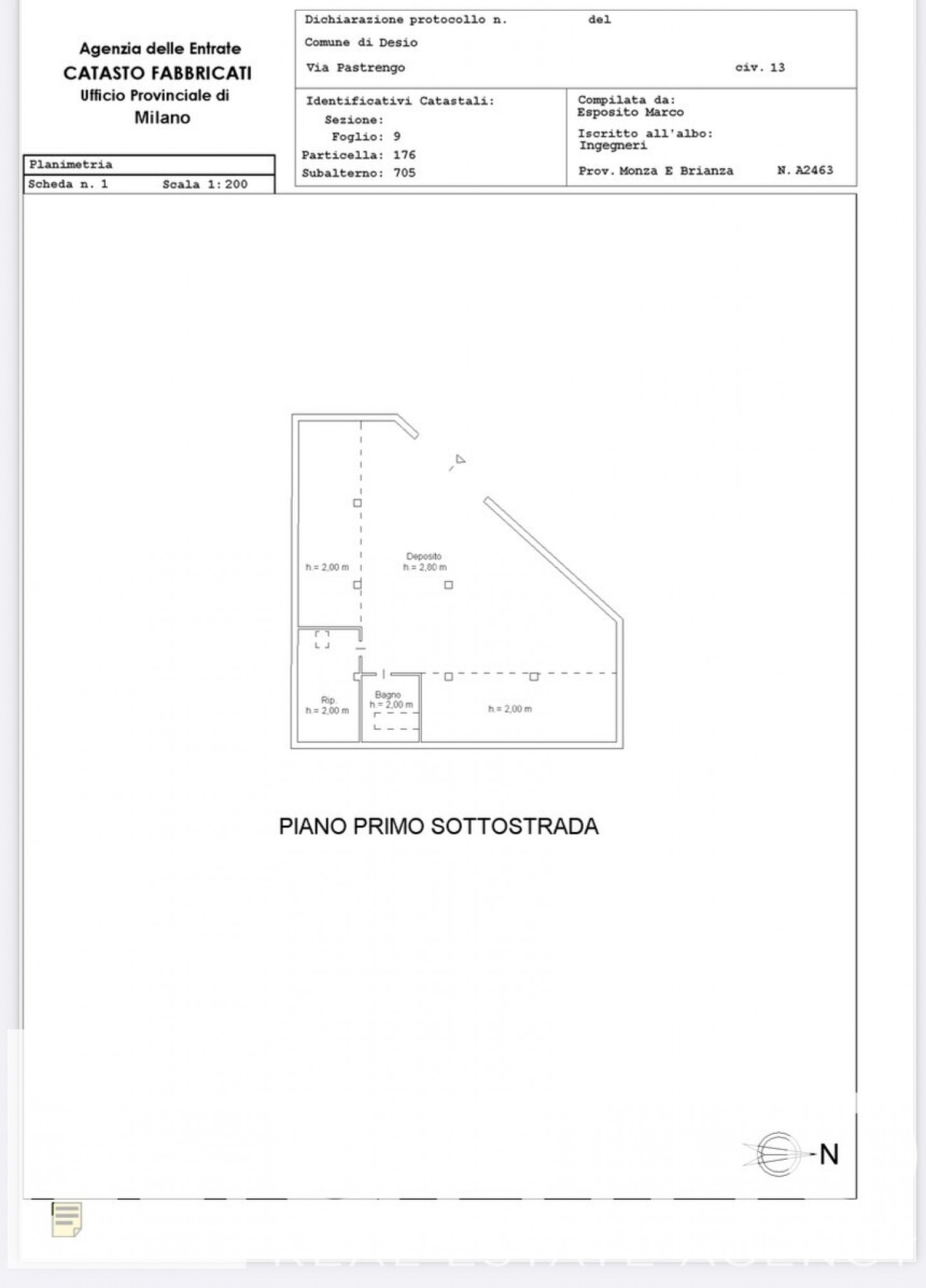 scheda catast interr