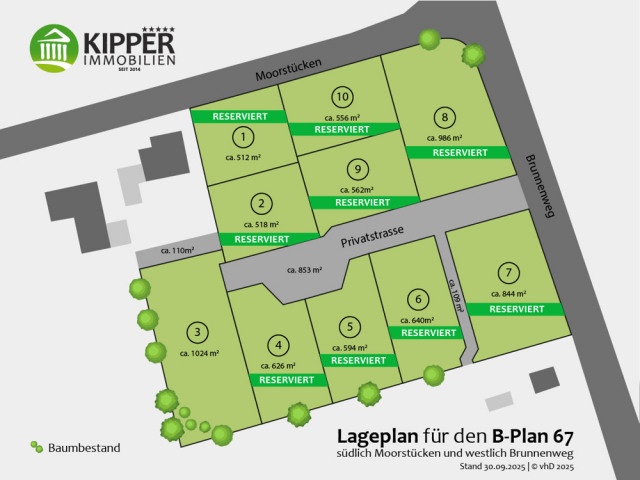 Lageplan B-Plan 67