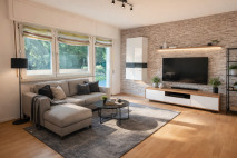 Wohnzimmer - KI visualisiert - Wohnung links