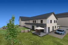 Doppelhaus Terrasse
