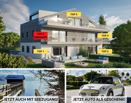 Visualisierung Litzlberg, alle Tops, Seezugang und Gewinnspiel - 3 Bilder