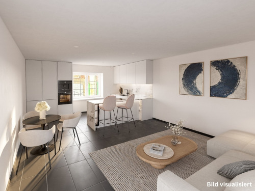 Küche Wohn-Esszimmer visualisiert