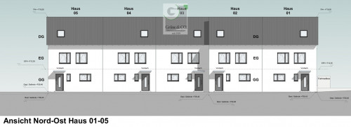 Ansicht Nord-Ost, Haus 1-5