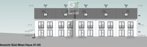 Ansicht Süd-West, Haus 1-5