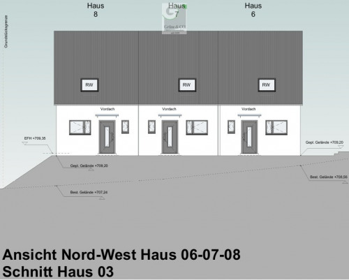 Ansicht Nord-West, Haus 6-8