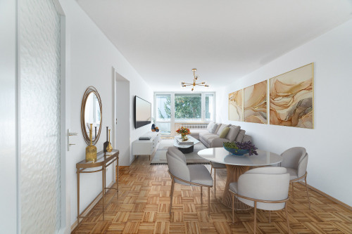 Wohn- und Esszimmer - virtuelles Staging