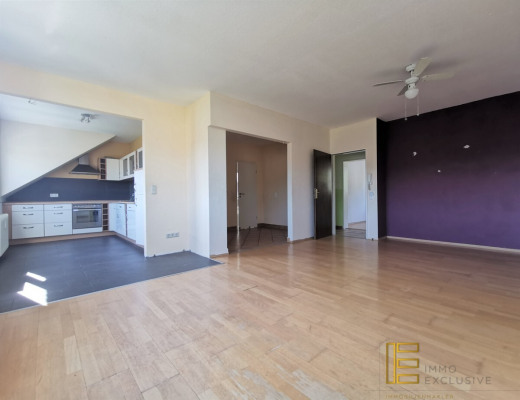 der offene Wohn- und Essbereich