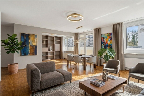 Visualisierung | Ess- und Wohnbereich inkl. Balkon