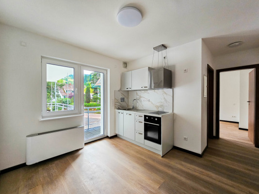 Küche mit Wohn-/Essbereich