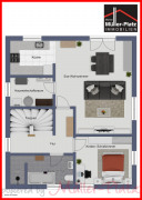 Grundriss 1. Obergeschoss/Einrichtungsvariante