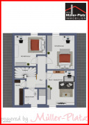 Grundriss Dachgeschoss/Einrichtungsvariante