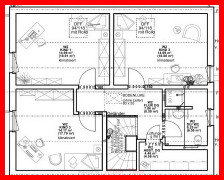 Grundriss Dachgeschoss / Einrichtungsvariante