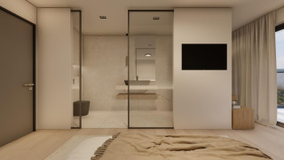 Schlafzimmer mit Bad en suite