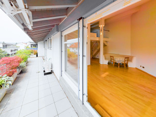 Weitläufigen Dachterrasse