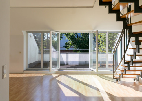 Blick von Diele Richtung Wohnraum