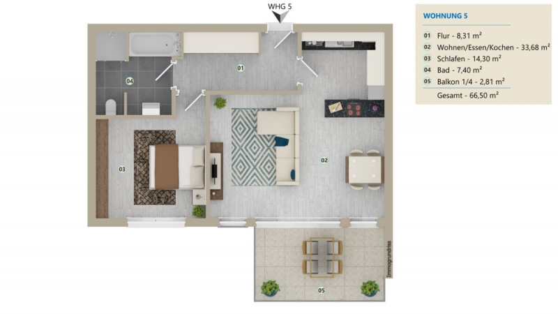 Grundriss Wohnung 5