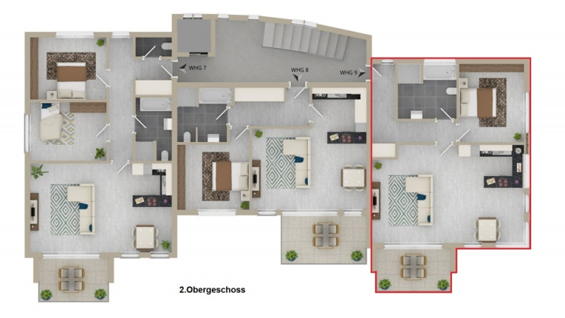 Etagengrundriss 2.Obergeschoss
