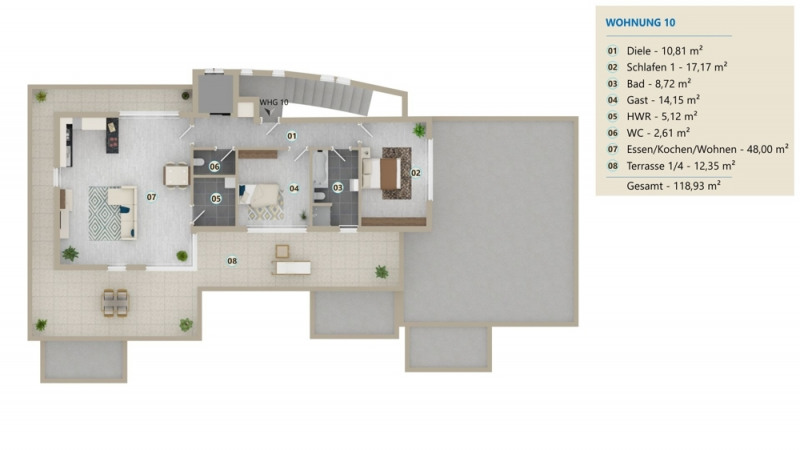 Grundriss Penthouse