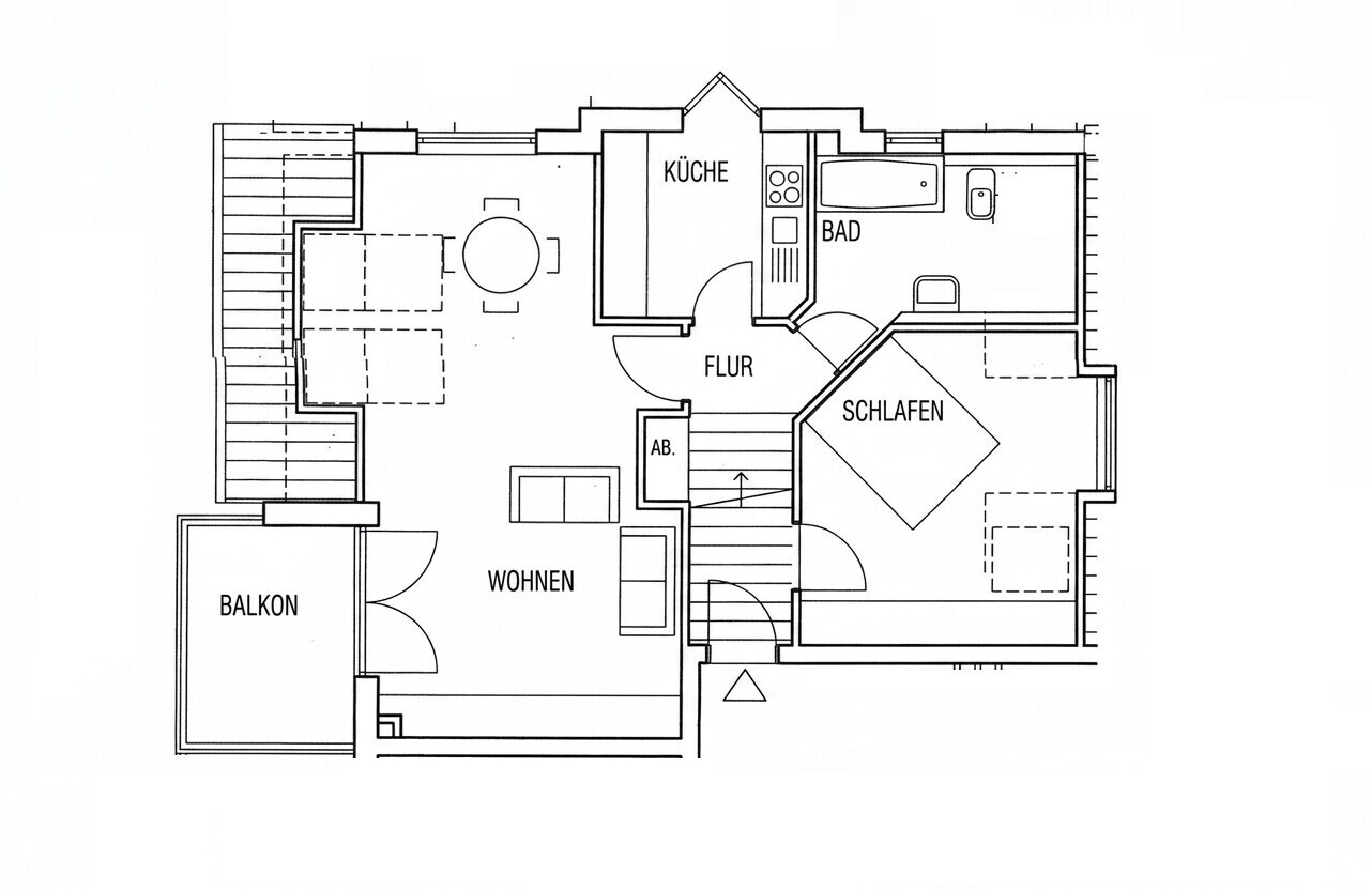 Renovierte Zweizimmerwohnung mit Balkon und TG-Platz in Finthen - Photo 1