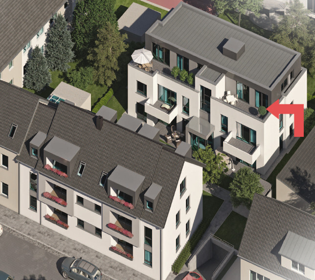 Mainz Weisenau: Modernes Penthouse, 2 Zimmer, Dachterrasse, Gäste-WC, EBK, Stellplatz inkl. - Photo 3