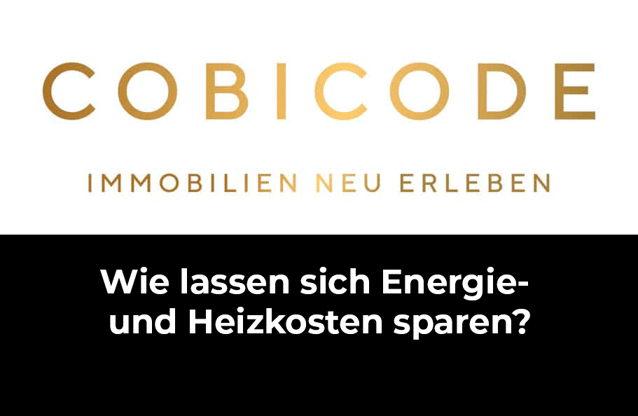 COBICODE Logo und Schriftzug "Wie lassen sich Energie- und Heizkosten sparen?"