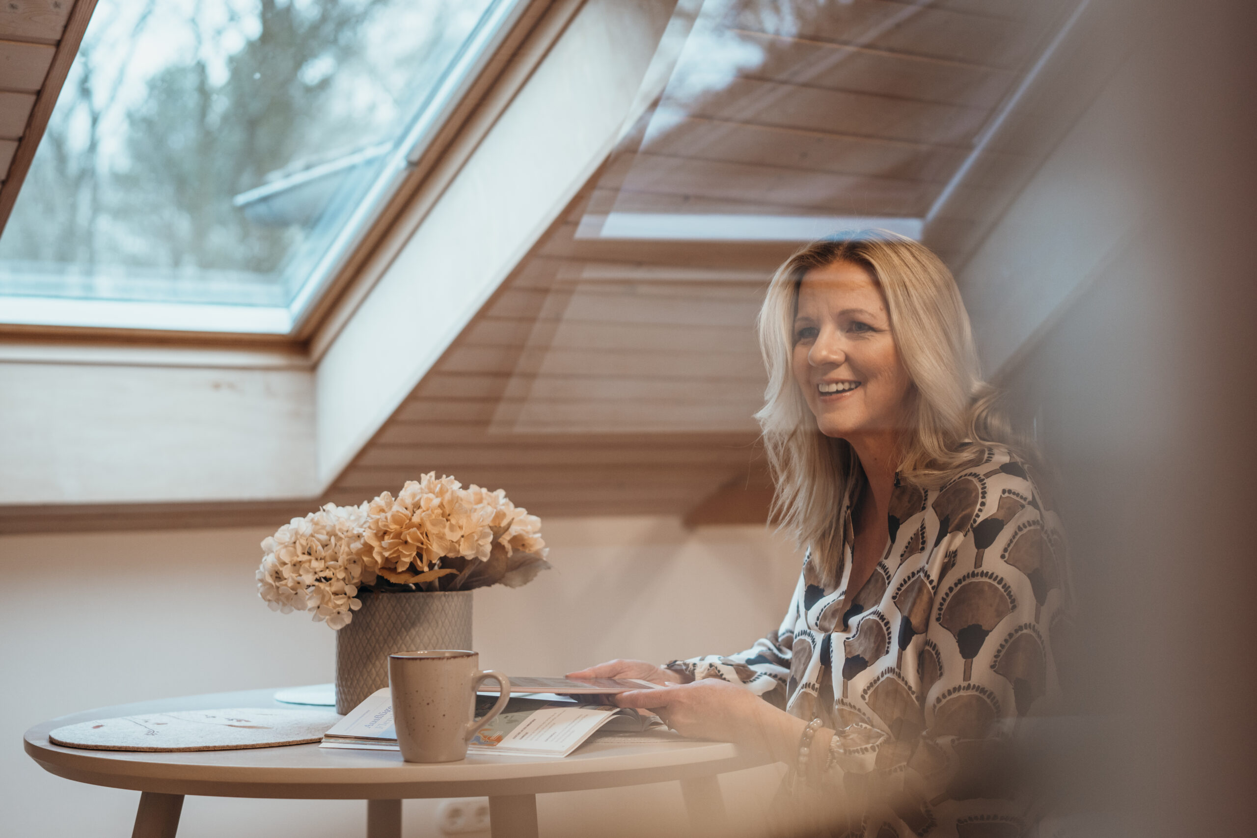 Blick in die gemütliche helle Dachgeschosswohnung.