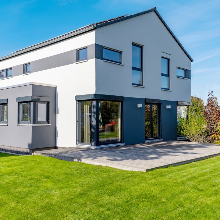 Freistehendes Einfamilienhaus.