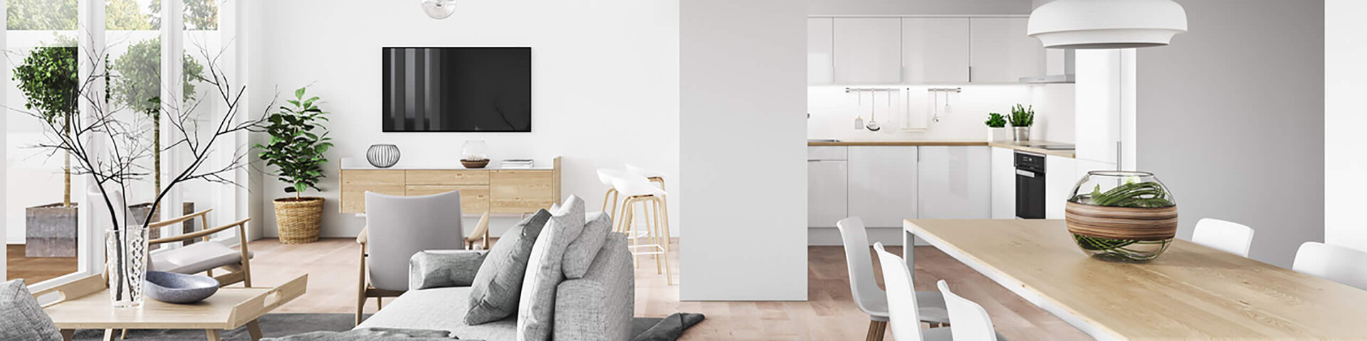 Moderne Wohn-/Esszimmer Einrichtung