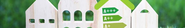 Modellhäuser mit Energieskala