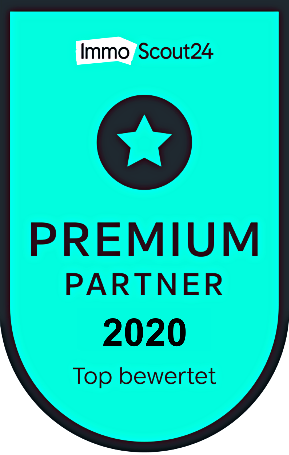 Siegel für AMINO_Immobilien_Immoscout24_Premiumpartner_2022
