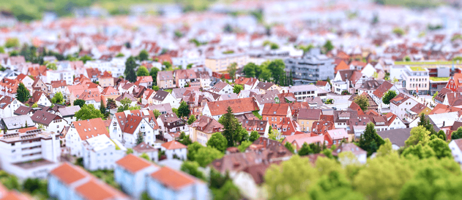 Luftbild einer Stadt