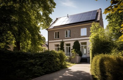 Ein freistehendes Einfamilienhaus