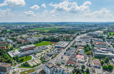Luftbild von Industriegebiet