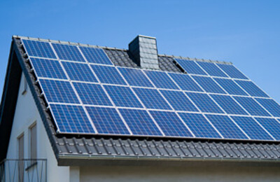 Solaranlage auf einem Hausdach