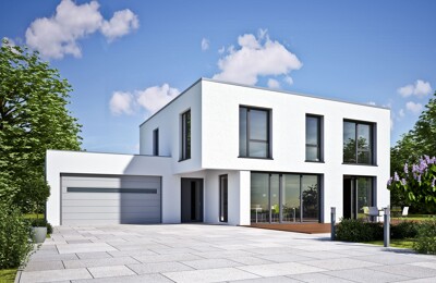 Weißes moderner Neubau