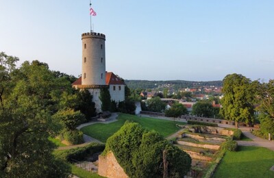 Blick auf die Sparrenburg in Bielefeld