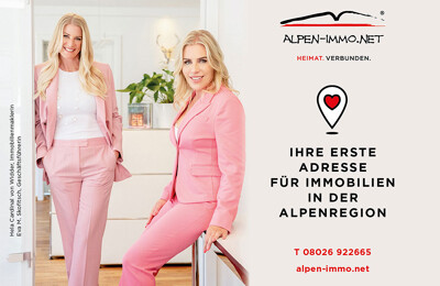 Werbebild von Alpen Immo mit Eva Skofitsch